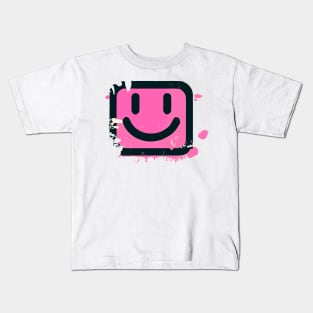 Street Art retro graffiti vintage pink Smile Kids T-Shirt